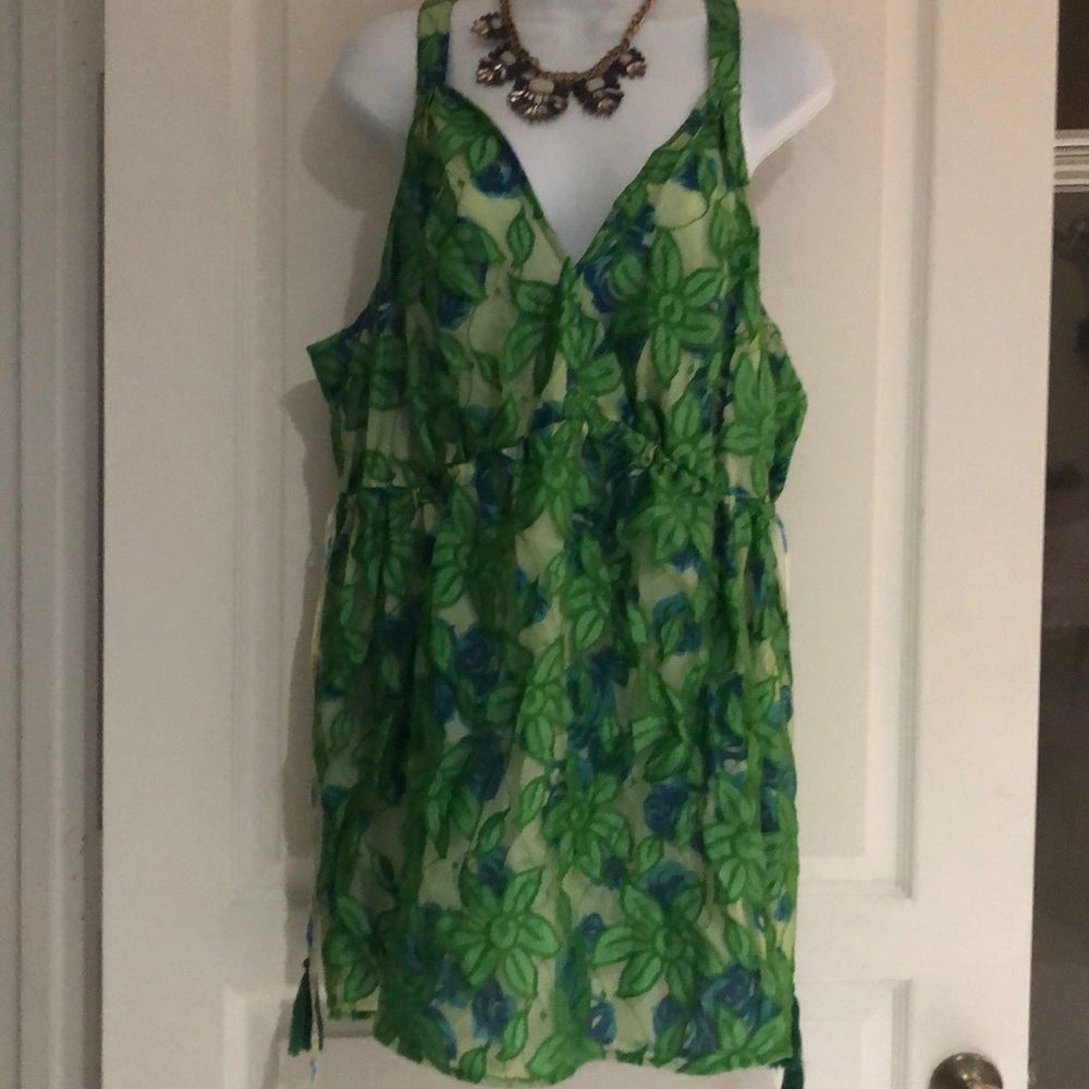 Plus Lined Top with Tie Back Tassel strings.